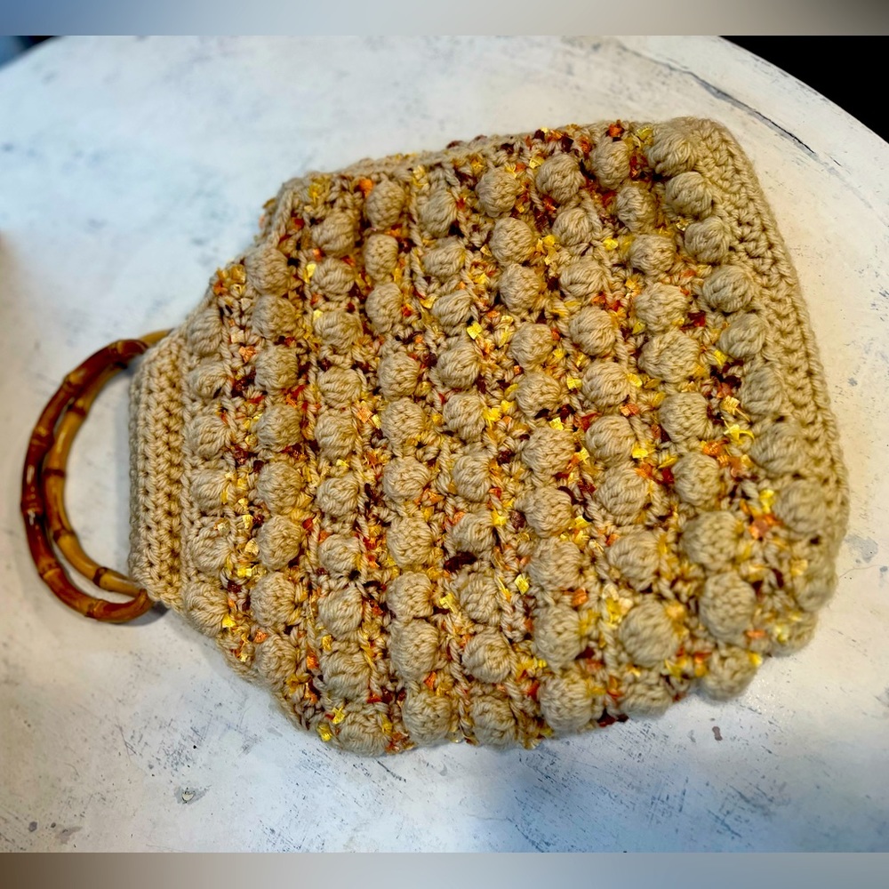 Macrame String Bag Wicker Bag Boho Style Bag. - image 1